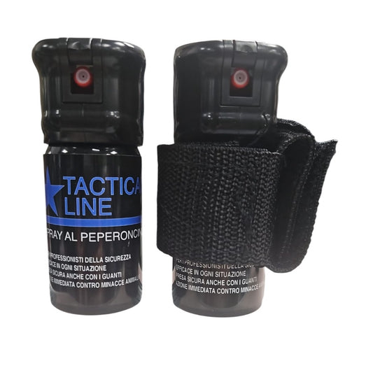 1 Spray peperoncino getto conico Tactical Line 20 ml tl pro con portaspray cinturone/cintura